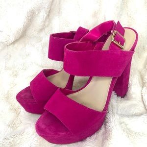 Pink Suede Sandals